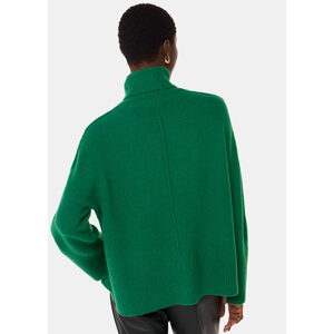 Whistles Green Wool Mix Roll Neck Knit